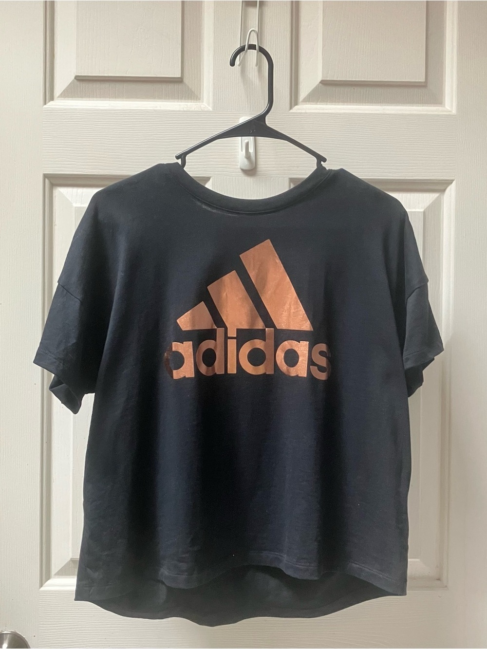 Adidas Black Tee with Copper Logo Size XL